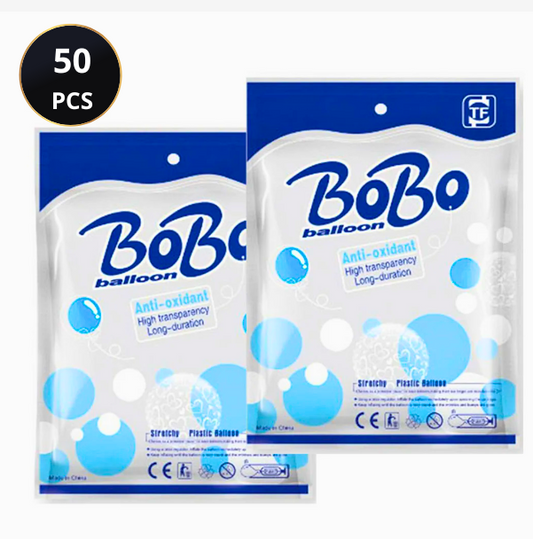 BURBUJA BOBO PREESTIRADA paquete con 50 pcs